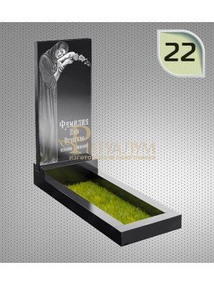 Памятник из гранита "Клипарт" с оформлением 22 — ritualum.ru