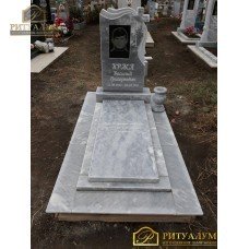 Мраморный памятник - Крест-вуаль   PM0007 — ritualum.ru